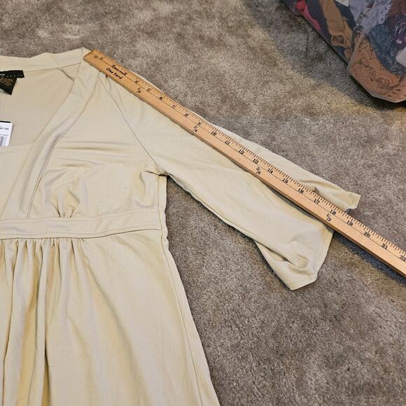 Grace Elements Size Medium Light Sage Pastel Green Blouse Boho NEW NWT Stretchy - Picture 8 of 9